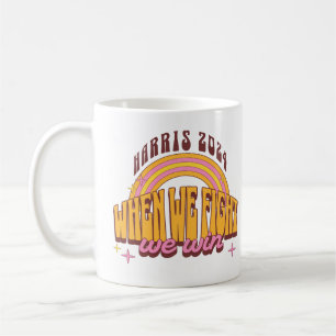 Mug Quand nous combattons, nous gagnons Harris 2024
