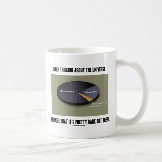 Mug Quand Penser l'univers réalise qu'il fait sombre l (Droite)