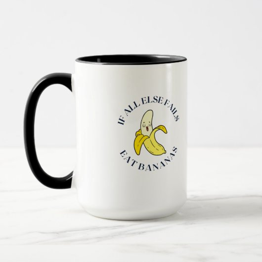 Mug Quand tout le reste échoue à manger de la banane (Gauche)