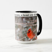 Mug Quand un cardinal apparaît, aimé est près (Devant droit)