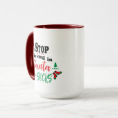 Mug Quand vous arrêtez de croire au Père Noël vous obt (Devant gauche)