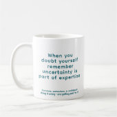 Mug Quand vous doutez de vous-même 078 Citation de rap (Gauche)