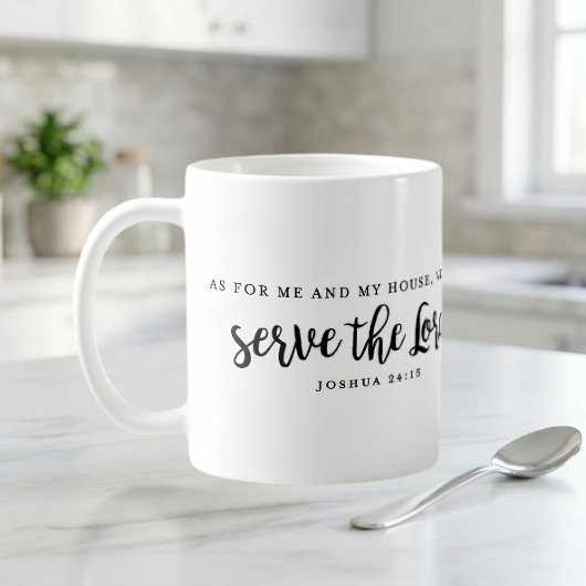 Mug Quant à moi et ma maison Josué 24:15