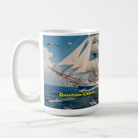 Mug Quantum-Charm AI a incité Voile Tall Ship v3.0 (Gauche)