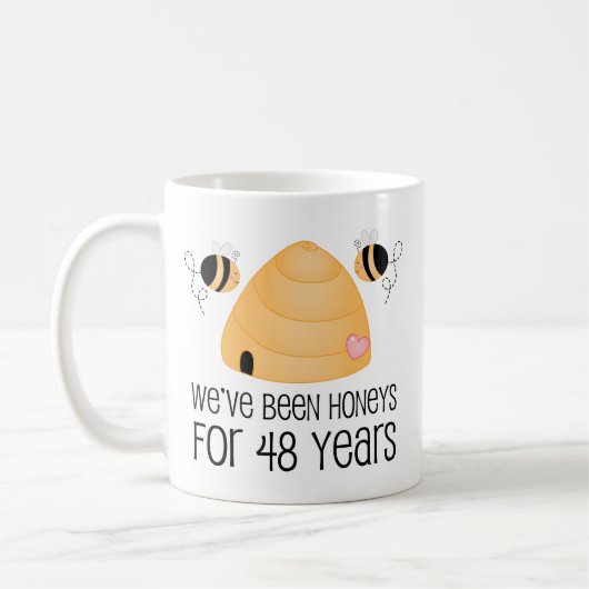 Mug quarante-huitième Cadeau de couples d'anniversaire (Gauche)