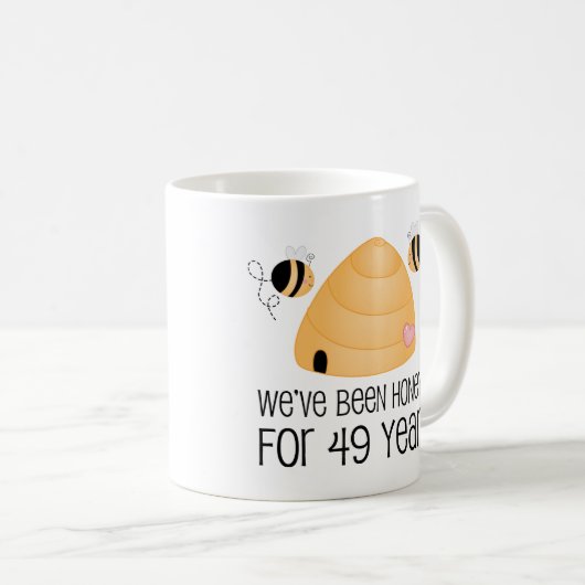 Mug quarante-neuvième Cadeau de couples d'anniversaire (Devant droit)