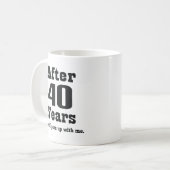 Mug quarantième Anniversaire (drôle) (Devant gauche)