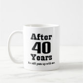 Mug quarantième Anniversaire (drôle) (Gauche)