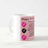 Mug quarantième anniversaire - poème de soeur (Devant gauche)