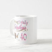 Mug quarantième Cadeaux d'anniversaire (Devant gauche)