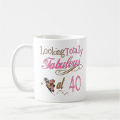 Mug quarantième Cadeaux d'anniversaire (Gauche)