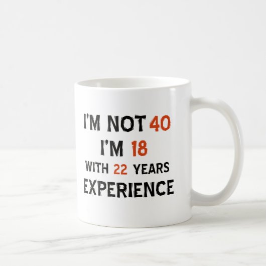 Mug quarantième conceptions d'anniversaire (Droite)