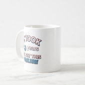 Mug quarantième conceptions d'anniversaire d'année (Devant gauche)