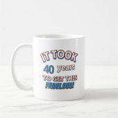 Mug quarantième conceptions d'anniversaire d'année (Gauche)