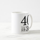 Mug quarantième Le noir 40 d'anniversaire est les (Devant droit)
