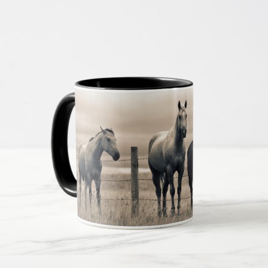 Mug Quart De Chevaux Sur Les Prairies Canadiennes (Devant gauche)