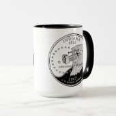 Mug Quartier d'état de Indiana Reverse Side Faux (Devant droit)