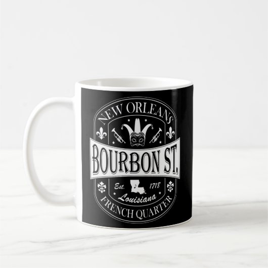Mug Quartier français Nouvelle-Orléans Bourbon Street (Gauche)