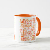 Mug Quartiers de NYC Orange (Devant droit)
