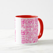 Mug Quartiers NYC Hot Rose (Devant droit)