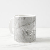 Mug Quartz Crystal Photographie personnalisée Monogram (Devant gauche)
