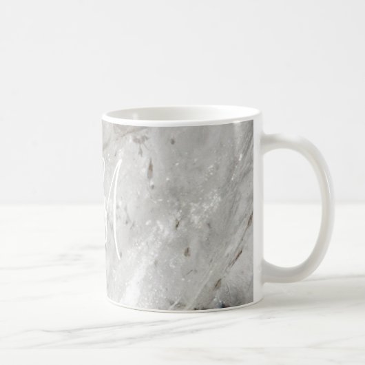 Mug Quartz Crystal Photographie personnalisée Monogram (Droite)