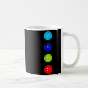 Mug Quatre boutons super chouette chat bleu halloween