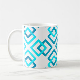 Mug Quatre carrés de couleur cyan
