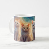 Mug Quatre chats blancs mignons (Devant gauche)