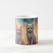 Mug Quatre chats blancs mignons (Centre)