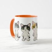 Mug Quatre chats mignons (Devant gauche)