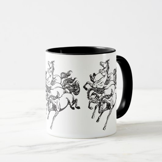 Mug quatre chevaux (Devant droit)