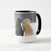 Mug Quatre Chiens du Labrador en neige (Devant droit)