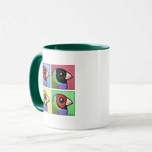 Mug Quatre couleurs Gouldian Finch (Devant gauche)