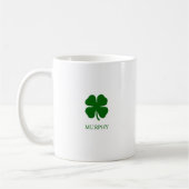 Mug Quatre feuilles Clover Emerald Green Lucky Custom  (Gauche)