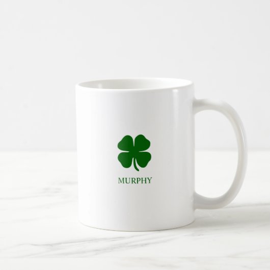 Mug Quatre feuilles Clover Emerald Green Lucky Custom  (Droite)