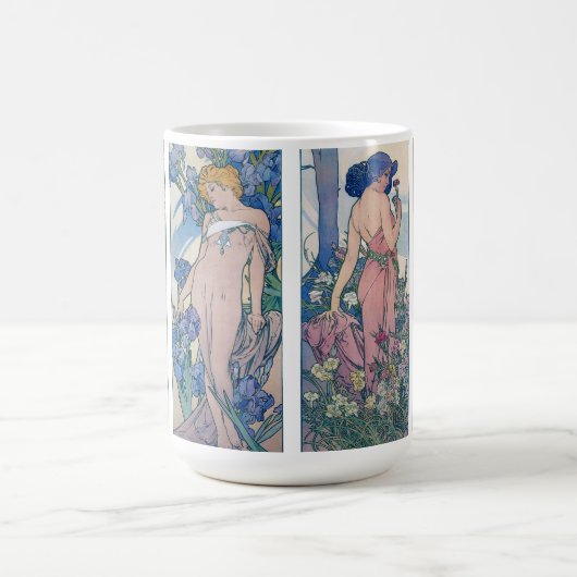 Mug Quatre Fleurs, Alphonse Mucha (Centre)