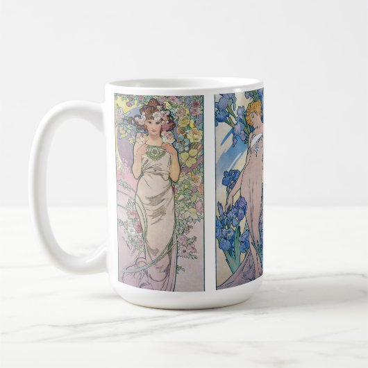 Mug Quatre Fleurs, Alphonse Mucha (Gauche)
