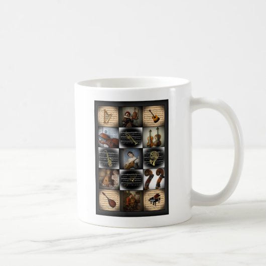 Mug Quatre oeuvres d'art ~ Différents instruments de m (Droite)