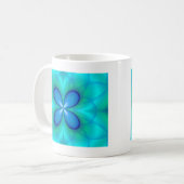 Mug Quatre Pétales Bleues (Devant gauche)