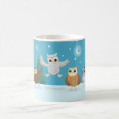 Mug Quatre Petits Chouettes Qui Patinent Sur Glace (Centre)