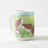 Mug Quatre petits hérissons dans la prairie (Devant gauche)