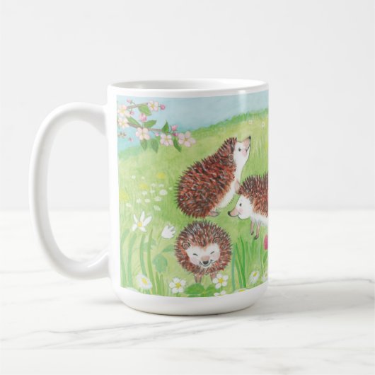 Mug Quatre petits hérissons dans la prairie (Gauche)