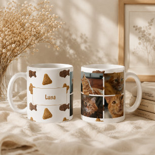 Mug Quatre photos de chats avec style de nom 