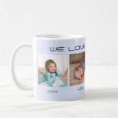 Mug Quatre photos modifiables texte personnalisé (Gauche)