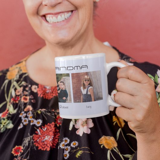 Mug Quatre photos modifiables texte personnalisé