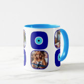 Mug Quatre Photos Personnalisées, Amulets Maux Bleus (Devant droit)