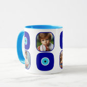 Mug Quatre Photos Personnalisées, Amulets Maux Bleus (Devant gauche)