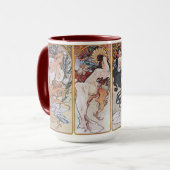Mug Quatre saisons, Mucha (Devant gauche)