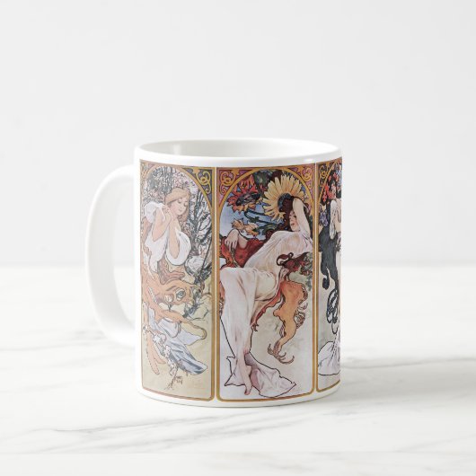 Mug Quatre Saisons, Mucha (Devant gauche)